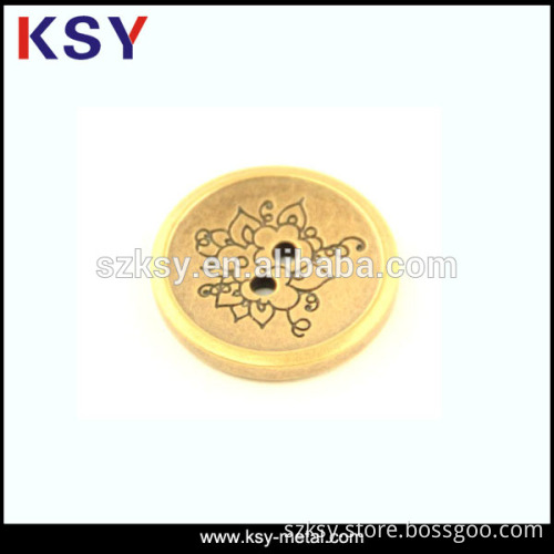 2015 new white custom metal clothing buttons